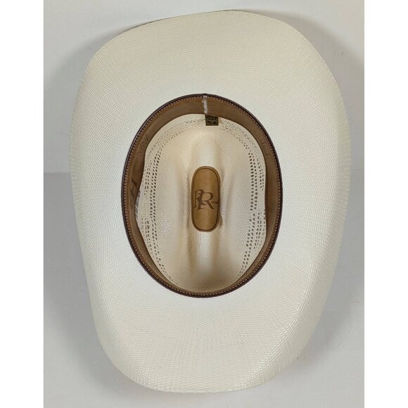 Resistol Denison Double RR Collection 7X Bangora Straw Cowboy Hat Size 7 1/8 - Picture 5 of 8